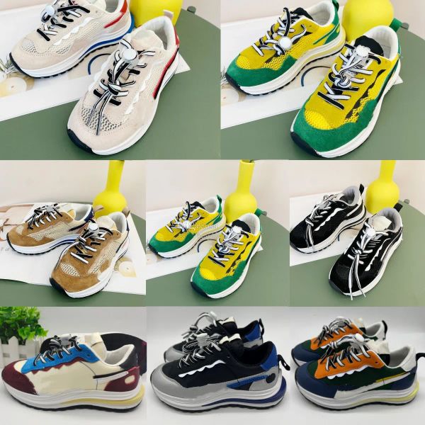 

kids shoes vaporwaffle running sneakers boys sacais girls outdoor designer sport trainers preschool shoe kid youth toddlers basketball child, Black