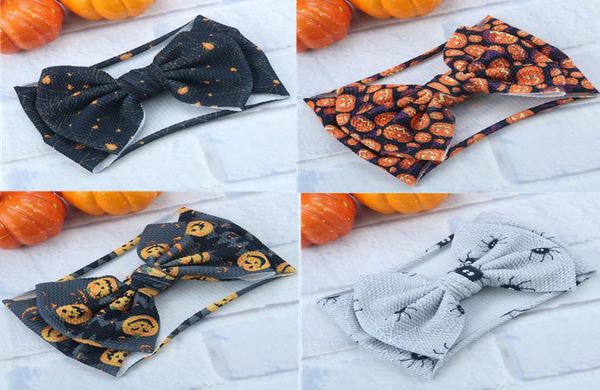

baby girls halloween headbands fashion elastic bowknot hairbands pumpkin big bow headwear head wrap head band accessories for chil3774380, Silver