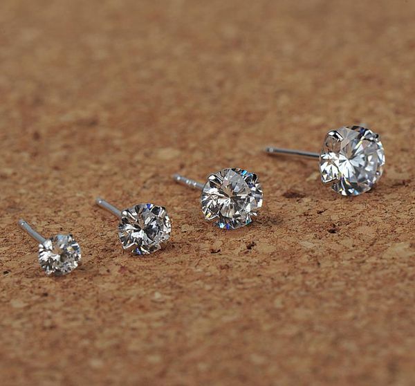 

100 pcs earrings for men and women fashion jewelry stud earring 925 sterling silver new7807268, Golden;silver