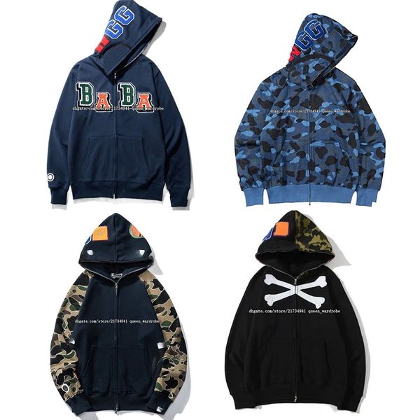 

shark ape hoodie mens designer hoodies designer hoodie men bathing ape hoody 100% cotton fashion designer clothing, Black
