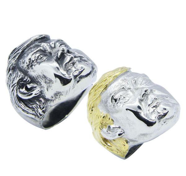 

2019 fashion usa president trump ring most recent stainless steel jewelry silver gold american president men039s cool biker r8042402
