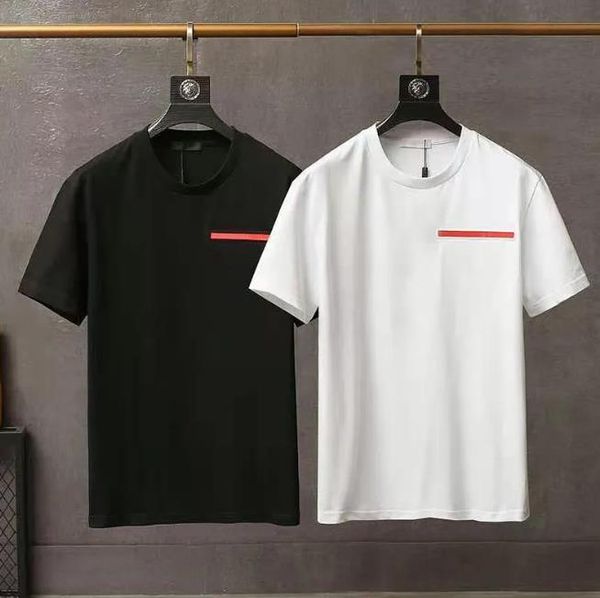 

luxury casual men's t-shirts 2023 new fashion designer short sleeve breathable wholesale black and white tees asian size 3xl, White;black