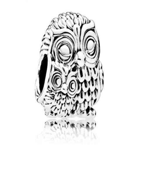 

fits bracelets 100pcs owl mother and son charms beads silver charms bead for women diy european necklace jewelry7501336, Black
