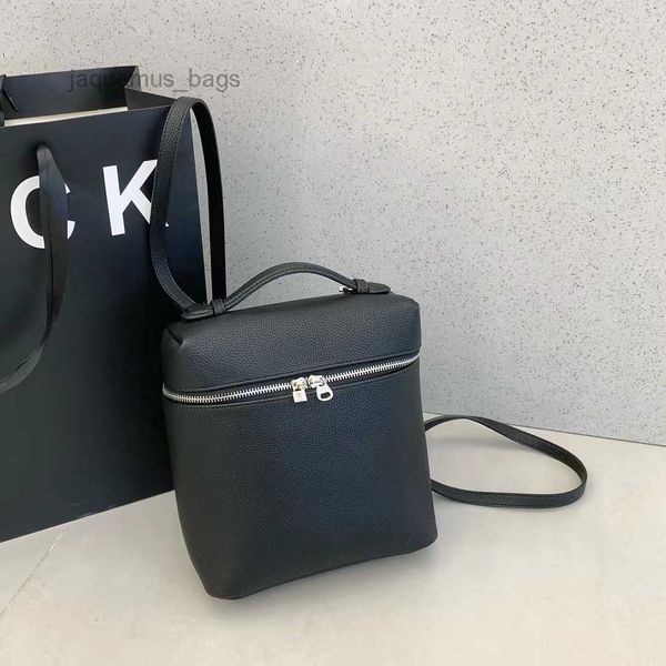 

loro * piana bag loro lychee patterned genuine leather lp19 backpack cowhide handbag women's simple and fashionable casual backpack mes