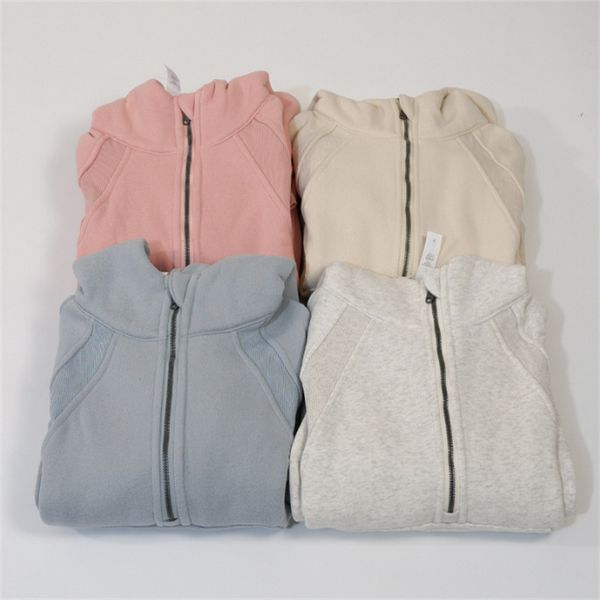 

ll yoga outfit clothes scuba autumn and winter new women's sports half zip hoodie fleece outdoor running quick dry coat women's sp