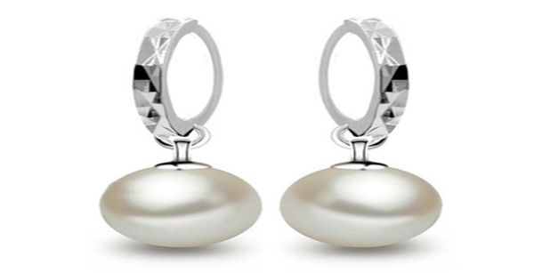 

925 sterling silver pearl earrings jewelry charm ethnic wedding vintage exquisite white pearl earrings3114286, Golden;silver