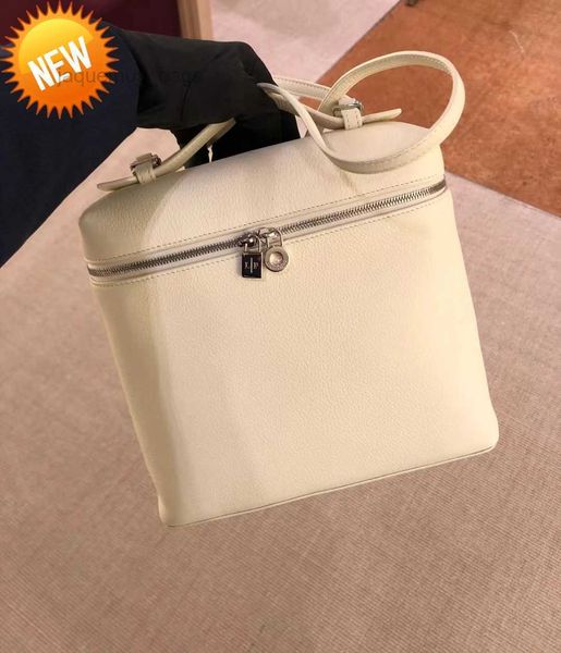 

loro * piana bag lp19 backpack simple and fashionable casual single shoulder bag mesh red cowhide handbag for women