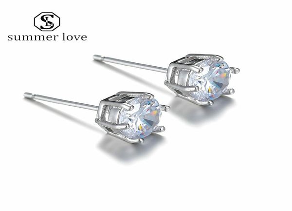 

fashion love triangle star water drops round square zircon monolithic earrings 7 styles silver earring one week jwerly gift for wo7011427, Golden;silver