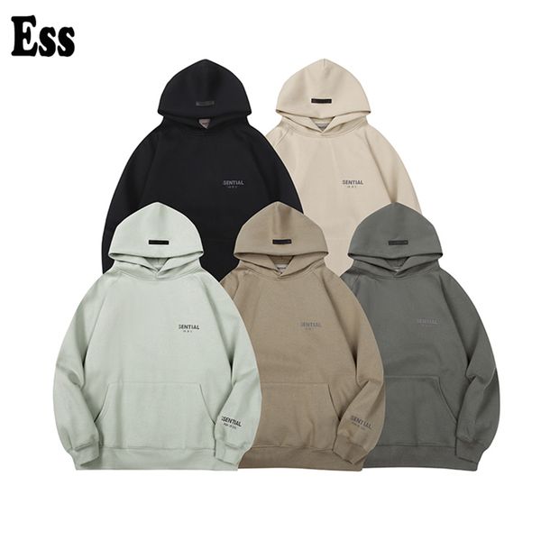 

essentail hoodie designer warm hoody hooded sweater mens women fashion streetwear pullover sweatshirt loose hoodie couple clothing size s-xl, Black