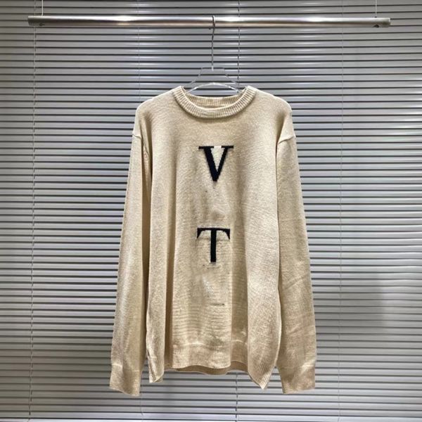 

sweater hoodie designer shirt allover letter quality tech fleeces sweaters printed otton knit crewneck men women clothe s-xxl mens designer, White;black