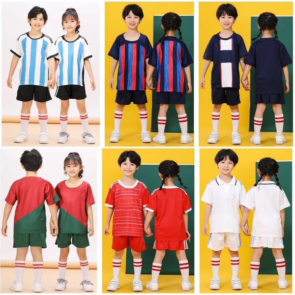 

jerseys 22/23 sets of men's kids soccer jersey set customized football uniforms breathable and children's football jerseys set 230