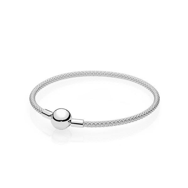 

woven sterling silver mesh bracelet for pandora bangle hand chain charm bracelets for women girls girlfriend gift designer bracelet party je, Golden;silver