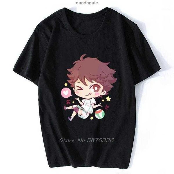 

men's t-shirts chibi oikawa toru haikyuu voleyball quality men t-shirt cotton tshirt anime tees harajuku streetwear 6tfe, White;black