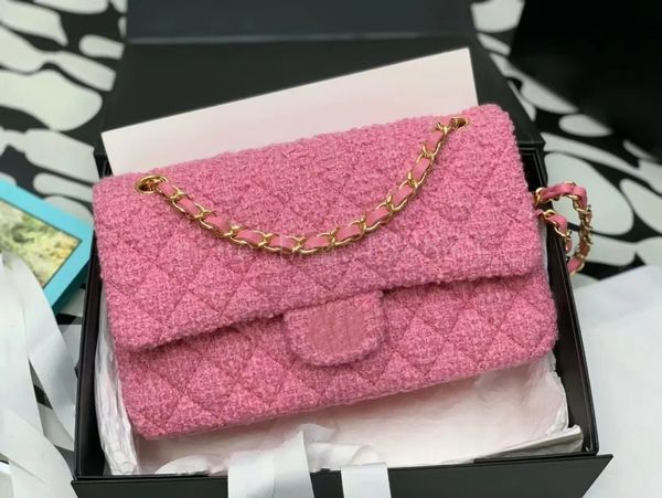 

8a luxury women's shoulder bag crossbody bag small fragrance woven wool chain diagonal shoulder size 20cm fashion all-in-one handbag