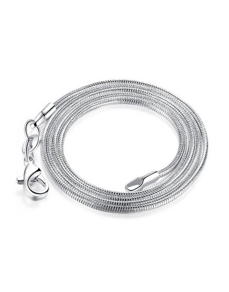 

925 sterling silver snake chain necklaces for women pendant necklace jewelry accesories making lobster clasp size 12mm lenght 107755329