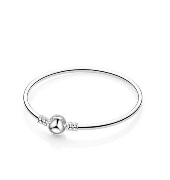 

drop shipping sterling silver cuff bangle for woman charms bracelet bangles fit european beads jewelry diy making women diameter 6-79127406, Golden;silver