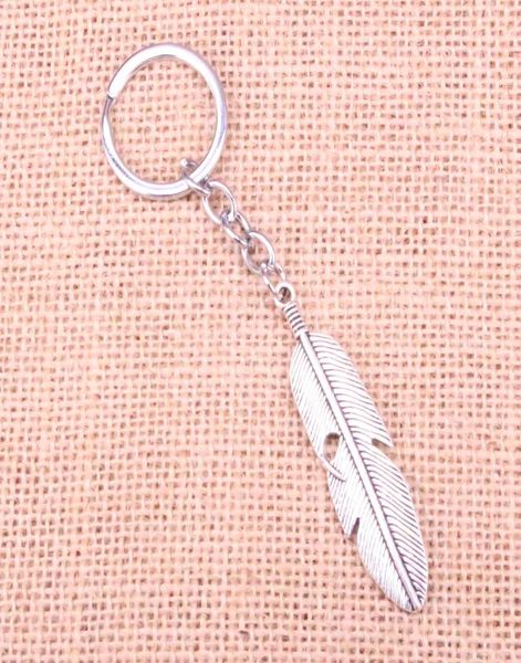 

5916mm feather keychain new fashion handmade metal keychain party gift dropship jewellery5509698, Slivery;golden