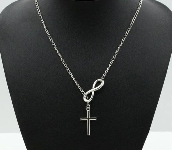 

infinity cross pendant necklaces wedding party event 925 silver plated chain elegant jewelry for women ladies in bulk1435360