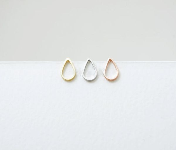 

fashion of water droplets in the shape of stud earringsframe shape of water stud earrings whole 5845531, Golden;silver