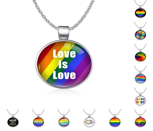 

rainbow infinity love wins heart glbt for lesbians gays bisexuals transgender men039s lgbt rights pride necklaces for women8793732, Silver