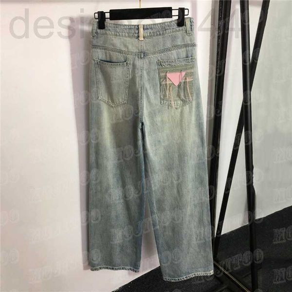 

women's plus size pants designer women designer jeans pans waist wide leg trousers lady street style denim pant swud, Black