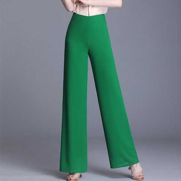 

sweaters 2023 summer chiffon wide leg pants women vintage high waist black pants casual long trousers women loose korean pants, White;black