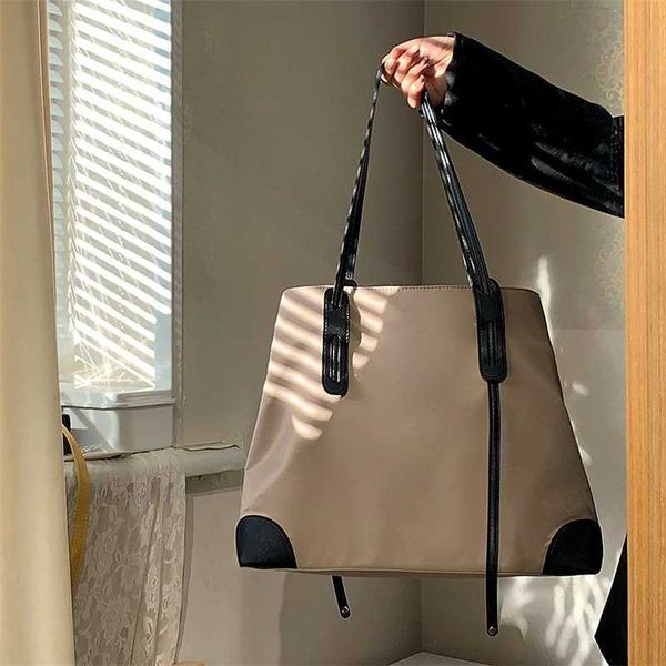

double compartment practical tote bag for women new fashion versatile nylon shoulder bag with large capacity casual hand