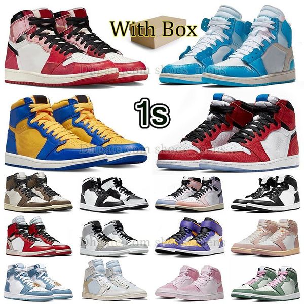 

jumpman 1 basketball shoes with box high og origin story spider verse reverse laney 1s mid mens womens sneakers reverse mocha olive low j1