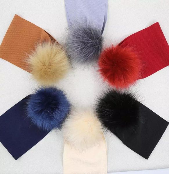 

faux fur pompom waffle fabric headband for baby girls not seersucker wide newborn hair bands handmade hair accessories2403169, Silver