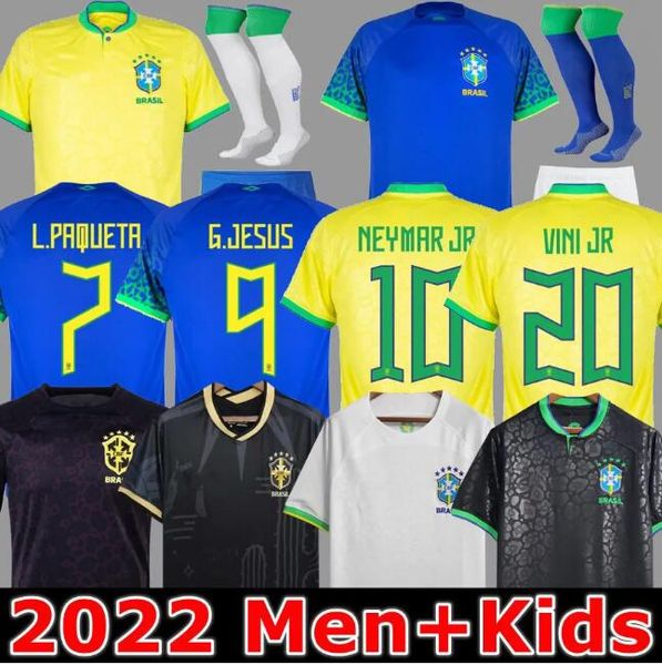 

1957 1970 2022 2023 pele retro soccer jerseys santos special brasil camiseta de futbol men kids g.jesus women football shirts vini jr richar, Black;yellow