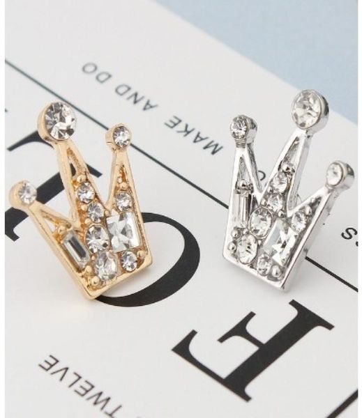 

crown brooch pins metal cz stone great gift idea fashion gold silver plated pin brooches1512402, Gray