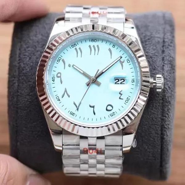 

men watch luxury watches ancient arabic 41mm blue datejusts watch smooth mens automatic watches mechanical montre de luxe watches oyster mas, Slivery;brown