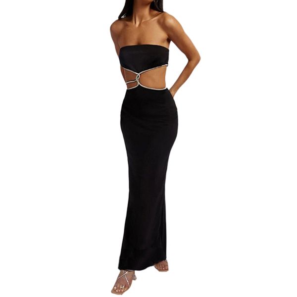 

urban dresses xingqing women off shoulder dress sleeveless hollow out backless split wrap hip bodycon dresses elegant lady dress clubwear 23, White;black