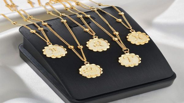 

men039s women039s 12 horoscope zodiac sign gold pendant necklace aries leo whole drop 12 constellations jewelry7733983, Silver