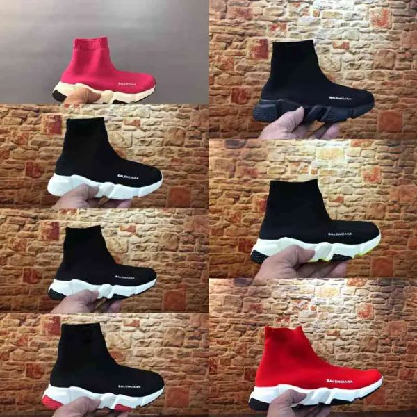 

kid boy girl sport shoes red color child soccer sock boots designer fashion baby boys summer basketball sneakers children run shoe, Black