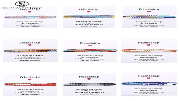 

trendy glass seed bead bracelet 3 layer corlourful bead by hand adjustable size couples bracelets charm jewelry gift for women men3585201, Black