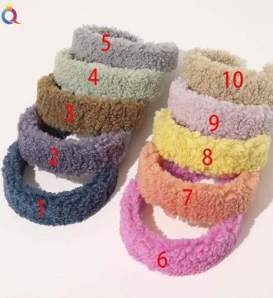 

fashion teddy style thick fur headband hair bands for women sweet candy color hair hoop cashmere wide hairbands hair accessories1888247, Silver