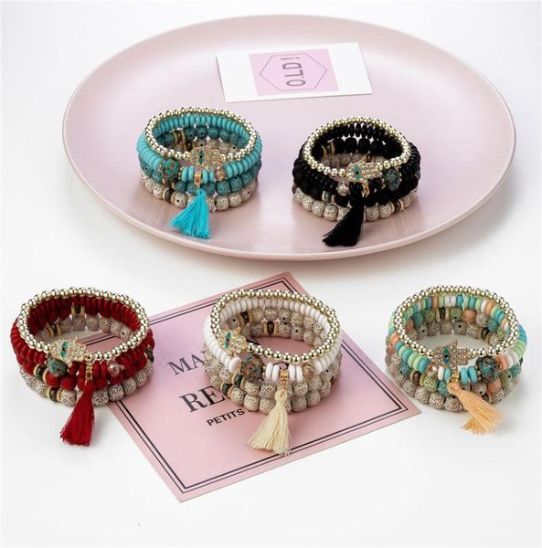 

bracelet bangles for women jewelry vintage ethnic multilayer punk big beads charm bracelets boho statement flower5663655, Golden;silver