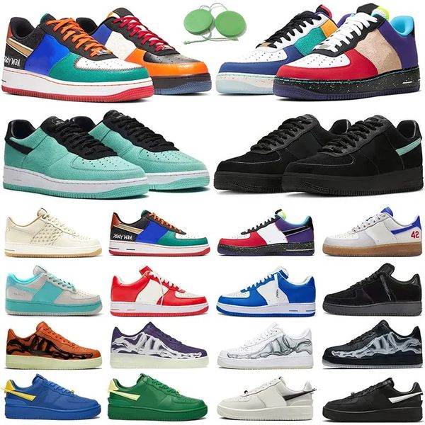 

one low mens running shoes platform sneaker skeleton paisley triple white pine green red black blue jackie robinson nai ke team royal women