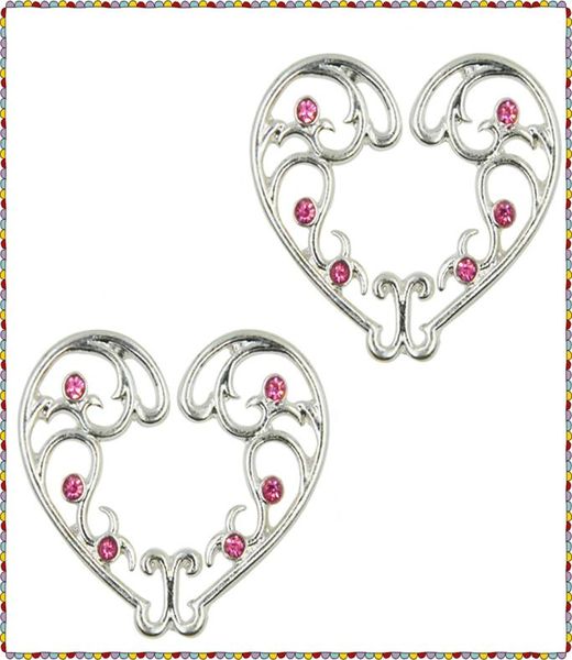 

3 pair non pierced clip on fake nipple ring pink diamond body jewelry shield cover clamps toy piercing adjustable s8934244, Silver