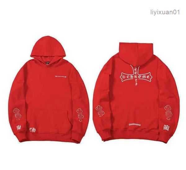 

men's hoodies sweatshirts mens chrome winter heart hoodie ch long sleeve loose coat hooded hoody men woman hip hop chromees hearts 33 k, Black