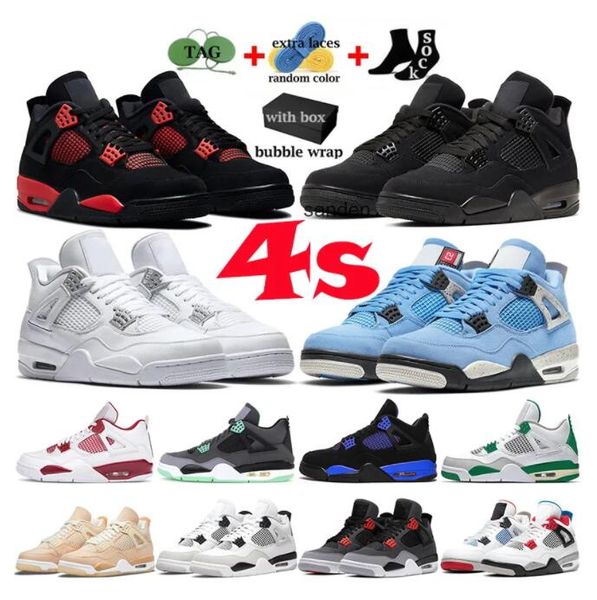 

jordens with 4 4s men basketball shoes jumpman s womens sneakers military black cat university blue white oreo bred thunder