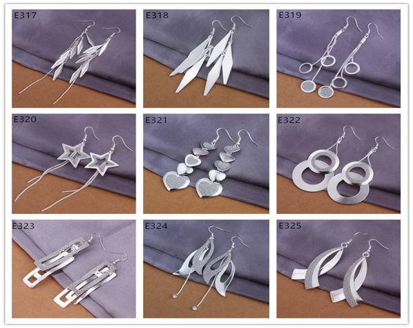 

mix order 9 pairs diffrent style women039s 925 silver earring gte31high grade whole fashion sterling silver dangle chandel4841797