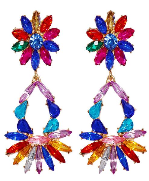 

geometry cryatal dangle jewelry rhinestone bohemian accessies punk pendant earrings wedding gift first choice earrings for women4790743, Silver
