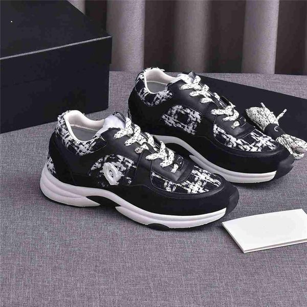 

luxury design bowling shoes 2023 channel fashionable men and women leather canvas letter logo casual outdoor sports running shoes 07-01