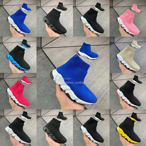 

kids shoes paris speed high sock version black classic toddler trainers girls boys youth infants sneaker size 25-35