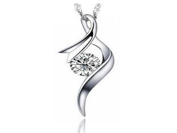 

925 sterling silver items crystal jewelry pendant statement necklaces clear silk wedding vintage charms new arrival7196099