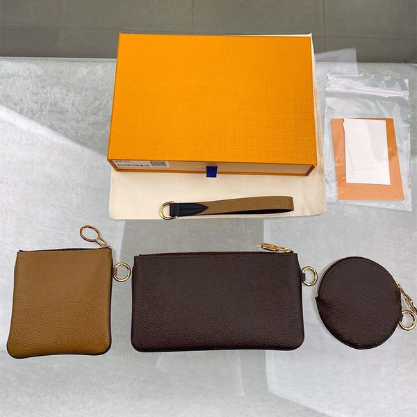 

designer luxury women wallet clutch bags card holders 3 piece set coin purse three item key wallets m68756