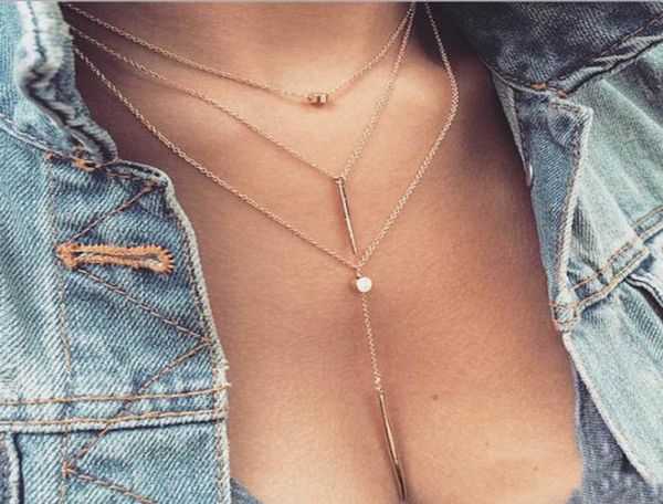 

designer long pendant necklace hip pop individuality gold silver pendants for women birthday new year gift drop 3004383