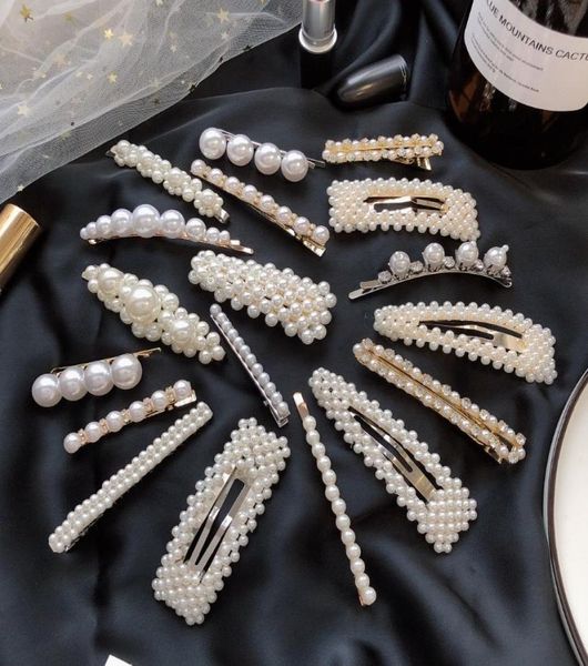 

fashion woman design pearls hairpins creative girl hair clips baby barrettes lady party hair jewelry accessories tta12651315133, Golden;silver